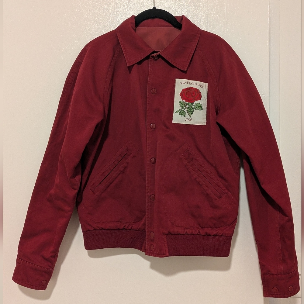 Kent Curwen Rose Patch Bomber Jacket Reversible